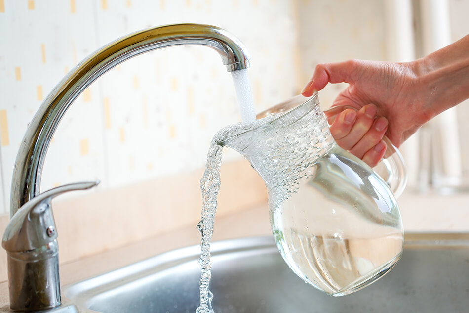 Filling pitcher with tap water