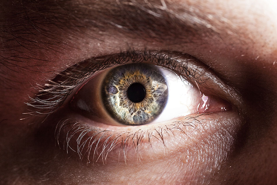 Close-up of a man’s eye