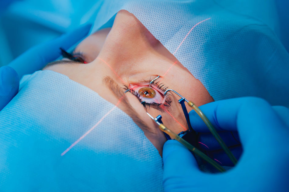 woman undergoing Lasik surgery