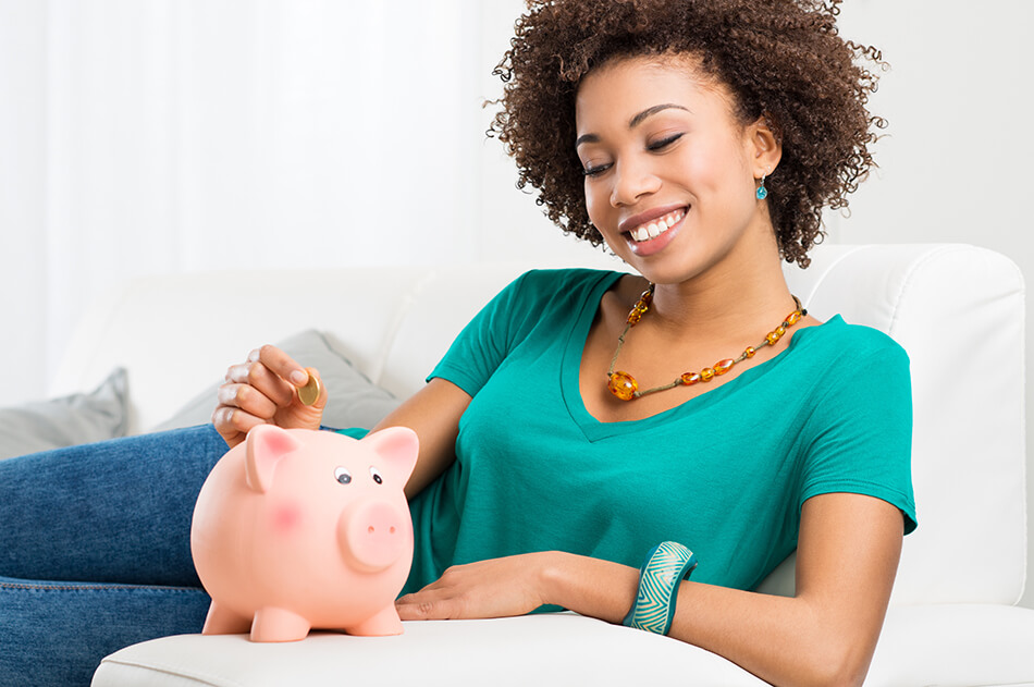 woman with piggy bank