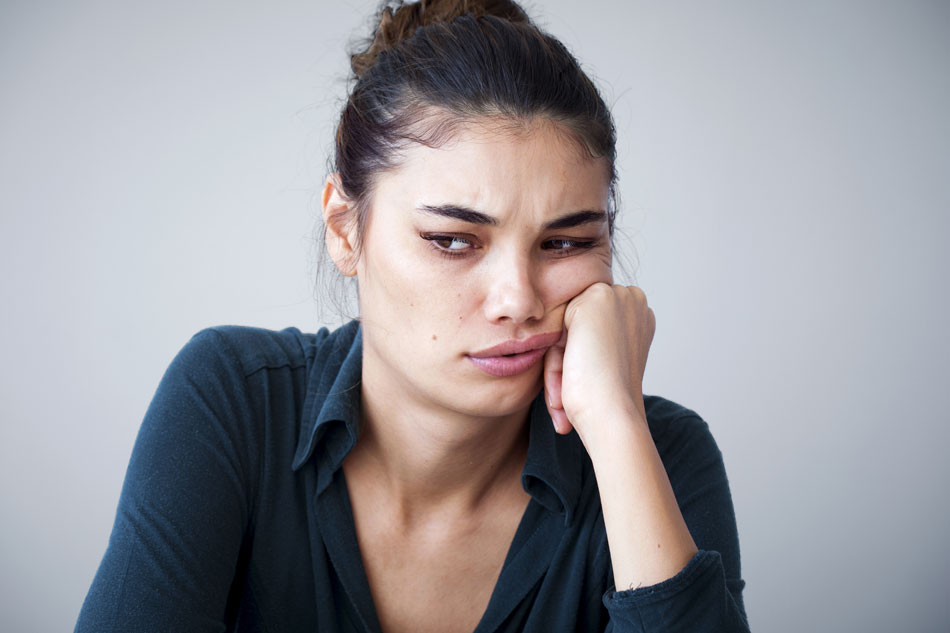 Worried young lady